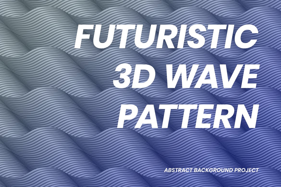 未来派3D渐变波浪图案背景 Futureristic 3D Wave Pattern 图片素材 sucaiwan.com