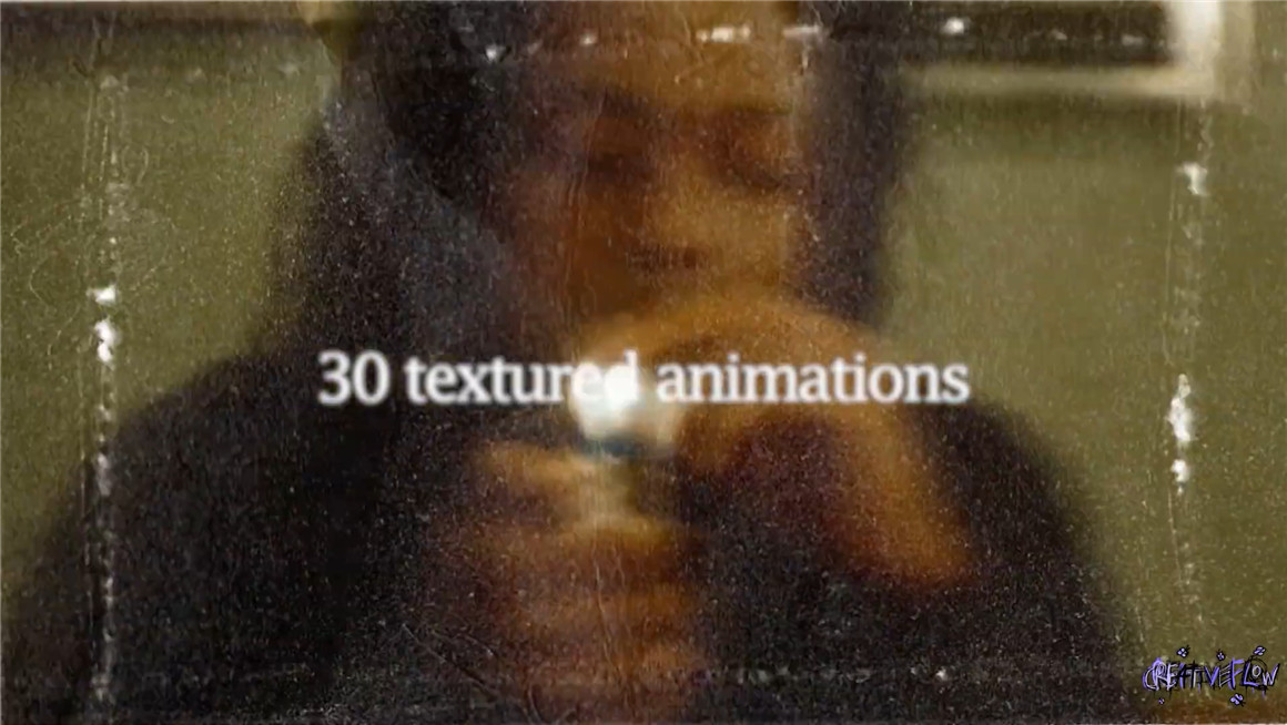 CreativeFlow 30种嘻哈说唱风格纸张褶皱动画纹理剪辑叠加素材Mixed Media Texture Pack 影视音频 sucaiwan.com