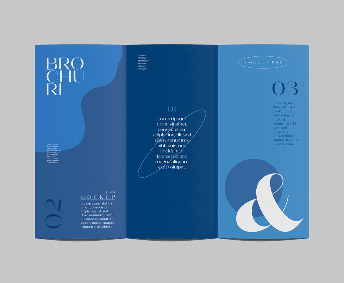 折页时尚杂志宣传册设计样机psd模板v5 Brochure Mockup 样机素材 sucaiwan.com