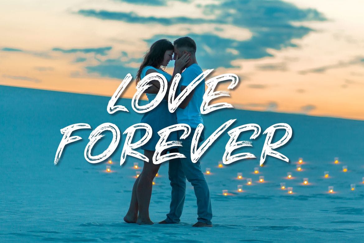 时尚品牌相关英文字母笔刷字体 Lovenia Brush Font 设计素材 sucaiwan.com