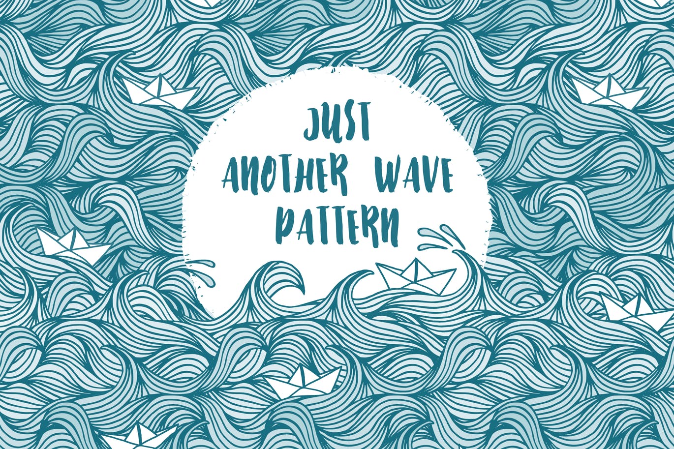 波浪纹理无缝图案设计素材 Wave Pattern – Seamless Design 图片素材 sucaiwan.com