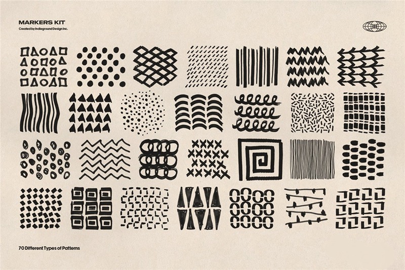 850个趣味灵感马克笔Y2K涂鸦笔触形状图形插画箭头标记PS笔刷纸张肌理设计套装 Markers Kit Indieground 笔刷资源 第5张-素材湾丨精选海外优质设计素材资源 850个趣味灵感马克笔Y2K涂鸦笔触形状图形插画箭头标记PS笔刷纸张肌理设计套装 Markers Kit Indieground 笔刷资源 sucaiwan.com