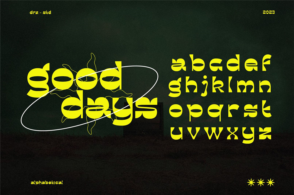 60年代复古迷幻逆反差酸性标题无衬线英文字体设计素材 Finacest – Retro Psychedelic Font 设计素材 sucaiwan.com