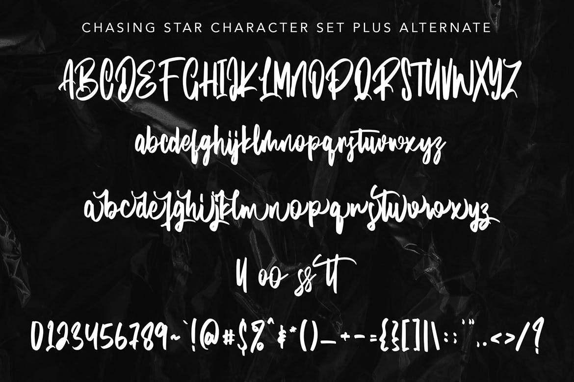 创意英文连笔手写效果字体 ChasingStar – Handwritten Font 设计素材 sucaiwan.com