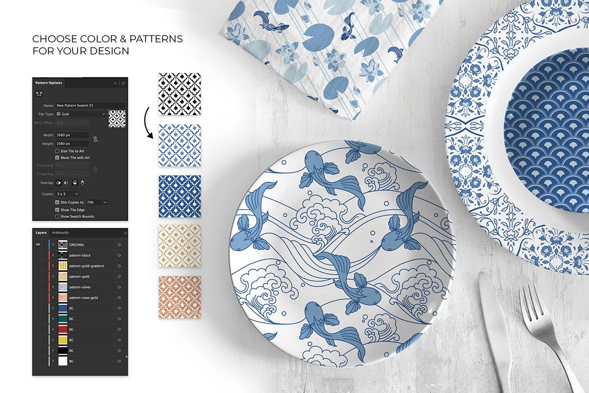 国风陶瓷图案收藏集 Chinese Ceramic Patterns Collection 图片素材 sucaiwan.com