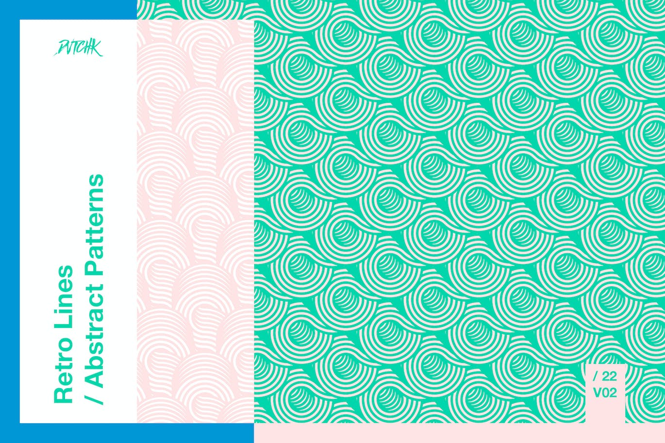 复古线条抽象图案 Retro Lines / Abstract Patterns / V02 图标素材 sucaiwan.com