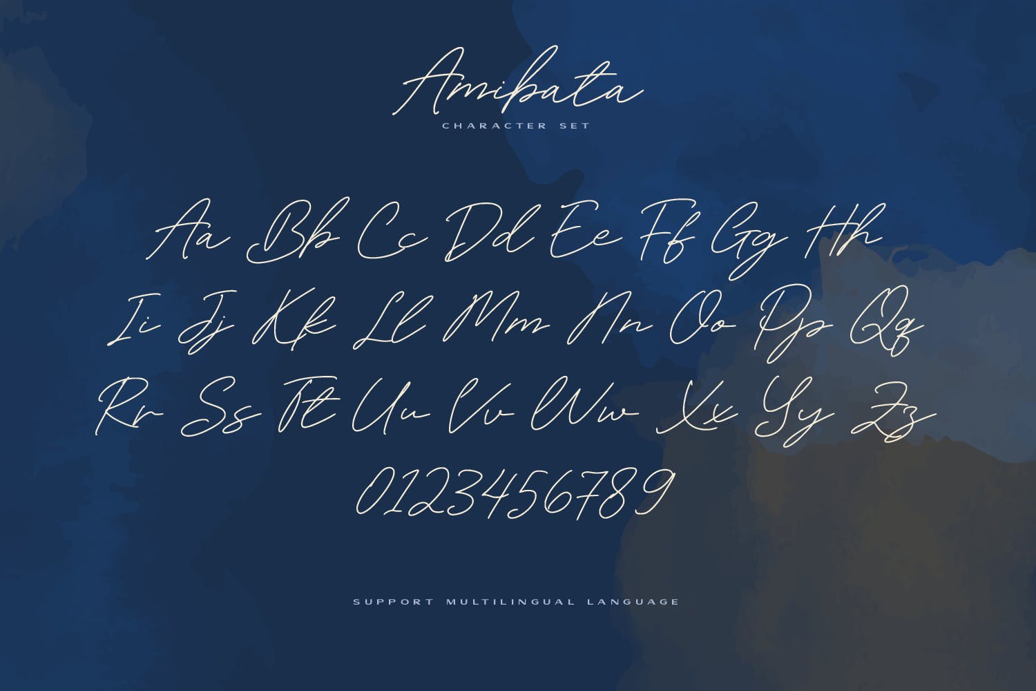 现代风格优雅英文签名字体 Amibata – Elegant Signature Font 设计素材 sucaiwan.com