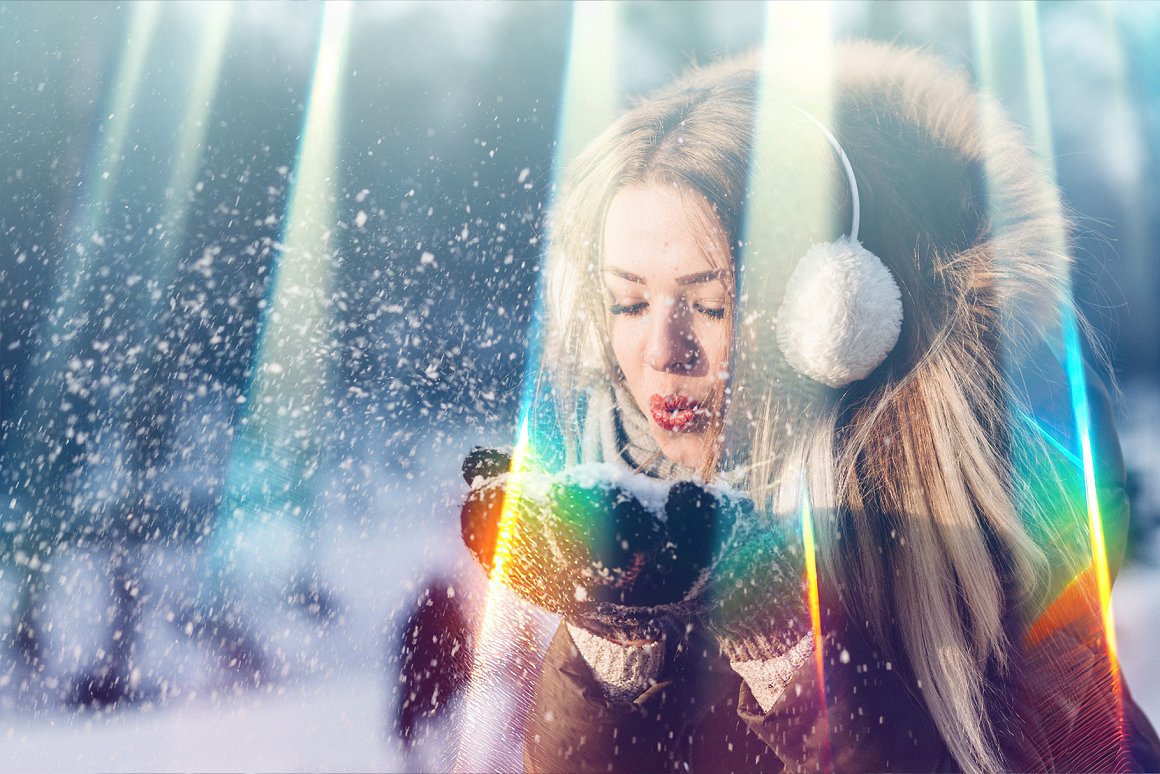 80款逼真漏光水晶玻璃光棱镜反射照片叠加效果背景图片设计素材 . sucaiwan.com