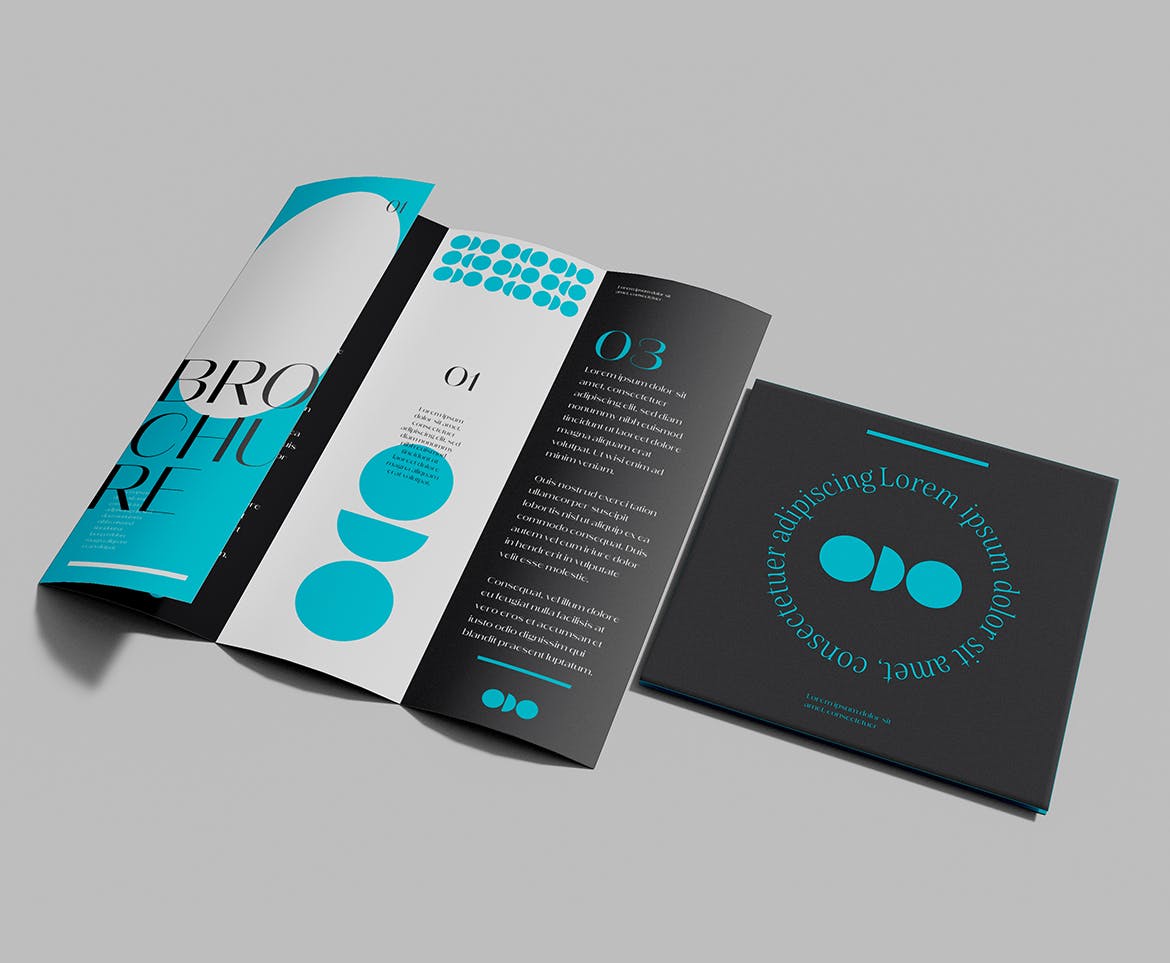 折页时尚杂志宣传册设计样机psd模板v3 Brochure Mockup 样机素材 sucaiwan.com