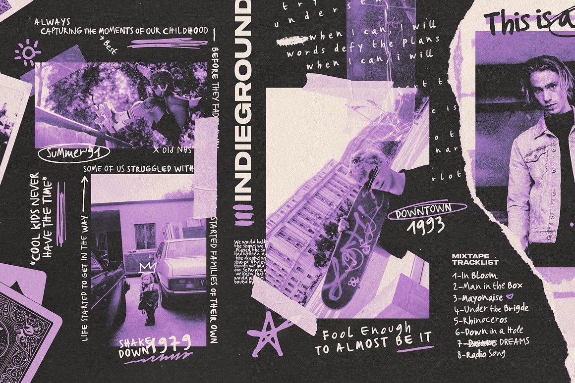 英文字体:4款复古涂鸦90年代街头手写海报标题logo排版字体 TEENAGE DREAMS FONT 设计素材 第7张-素材湾丨精选海外优质设计素材资源 英文字体:4款复古涂鸦90年代街头手写海报标题logo排版字体 TEENAGE DREAMS FONT 设计素材 sucaiwan.com