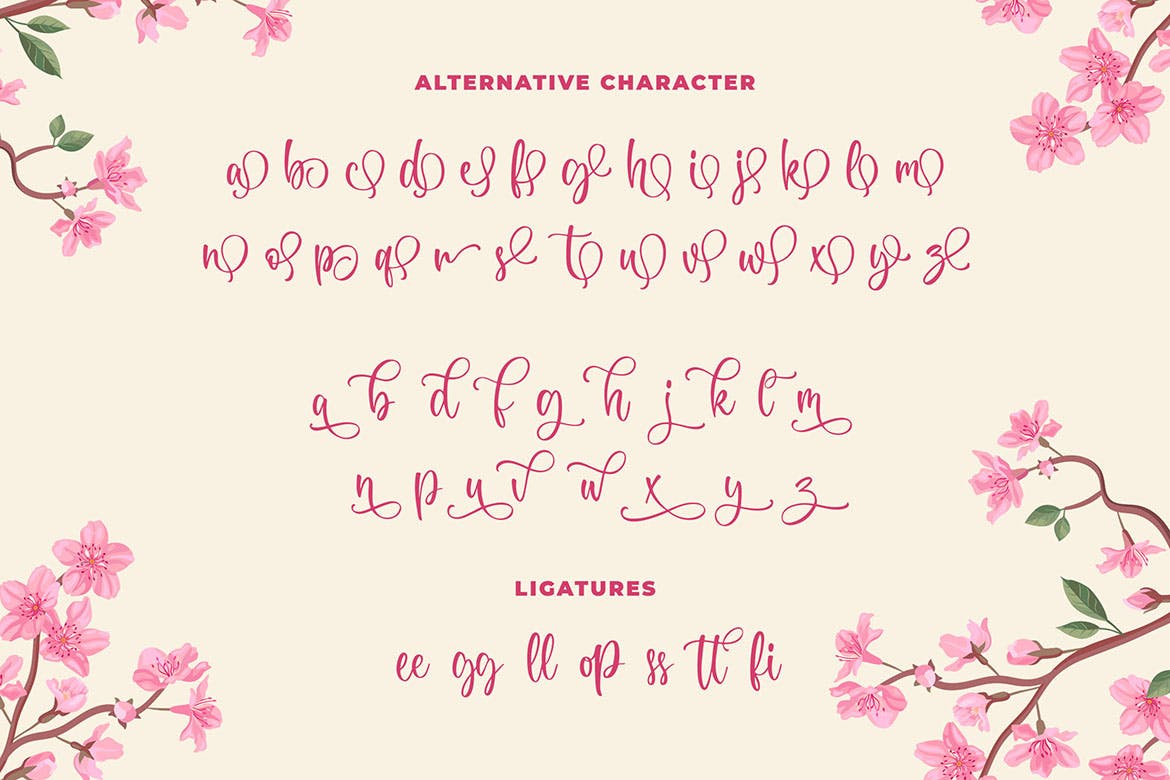 有趣现代书法风格英文字体合集 Happy People Beauty Script Font 设计素材 sucaiwan.com