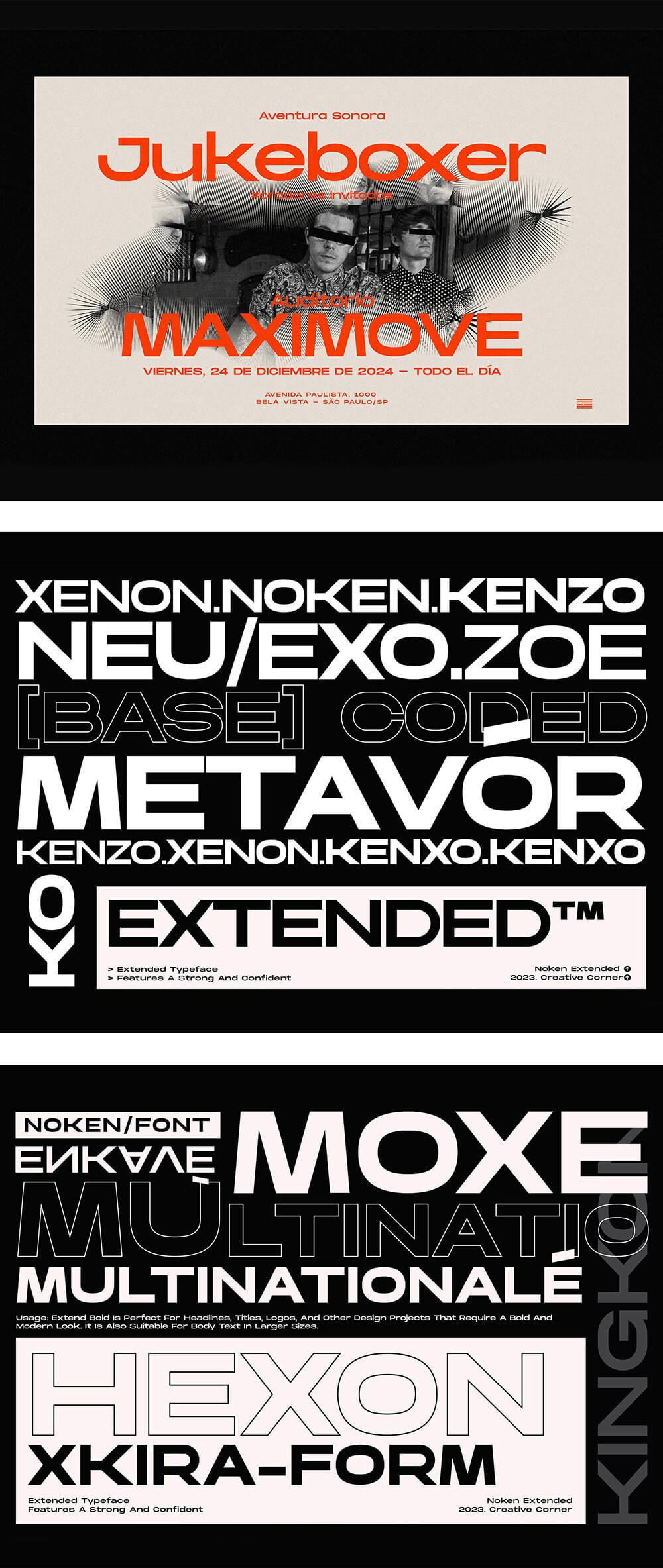 时尚用途广泛的无衬线显示字体 设计素材 sucaiwan.com