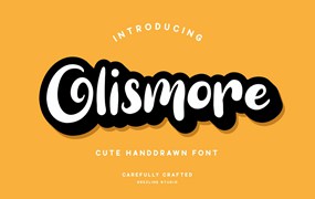 独特的手绘字体素材 Olismore Font