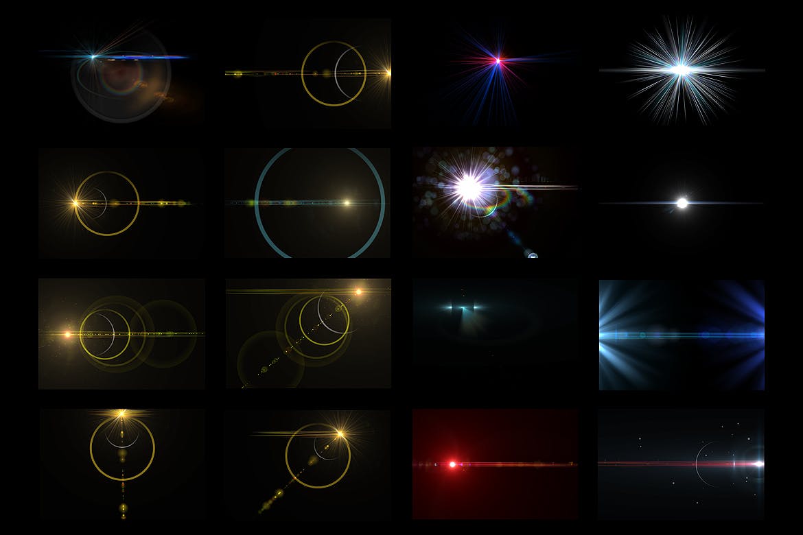 50个自定义镜头光晕和灯光效果套件 50 Custom Lens Flare & Light Effects kit 图片素材 sucaiwan.com