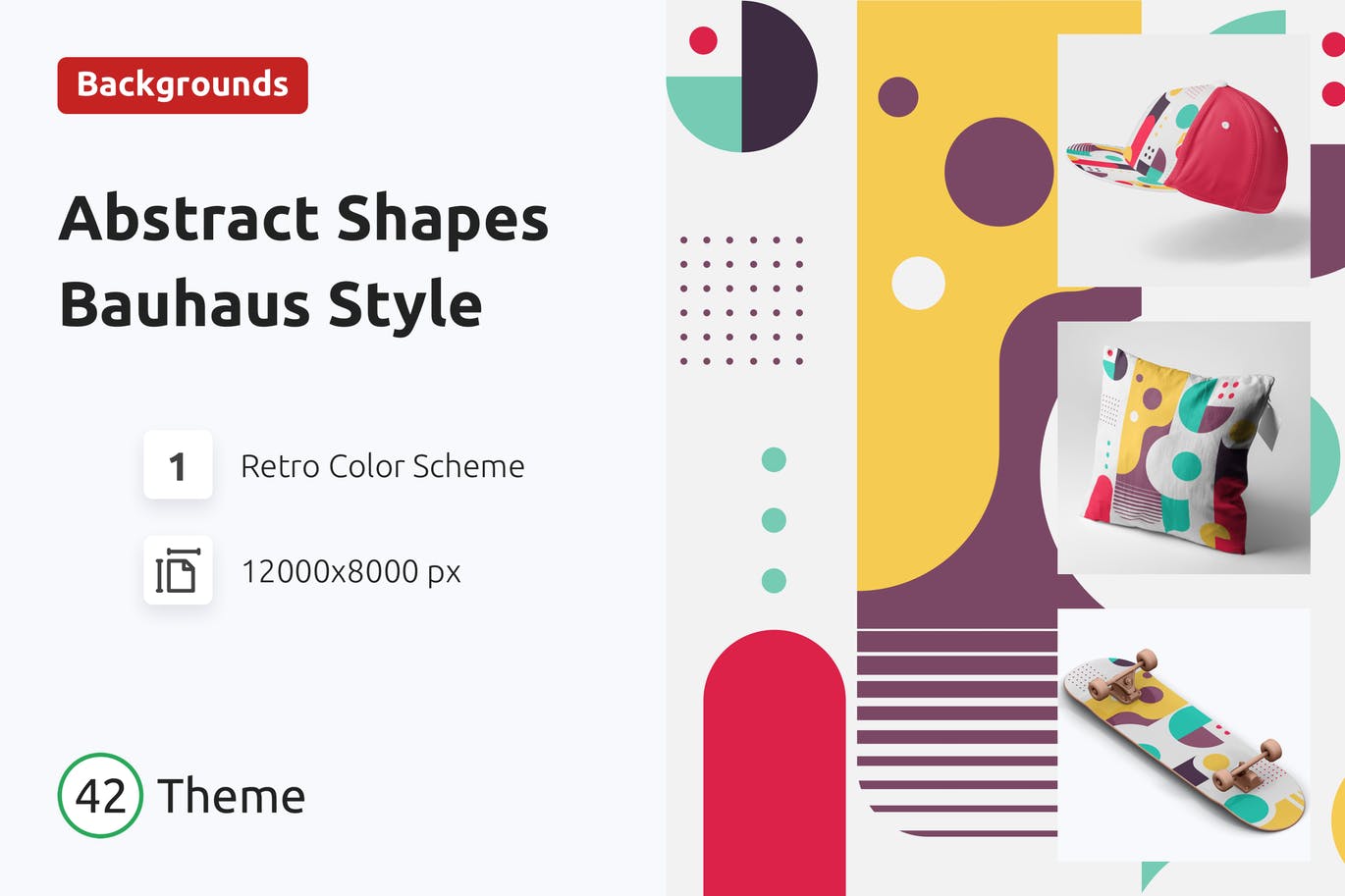 抽象形状包豪斯风格背景 Abstract Shapes Background Bauhaus Style 图片素材 第1张-素材湾丨精选海外优质设计素材资源 抽象形状包豪斯风格背景 Abstract Shapes Background Bauhaus Style 图片素材 sucaiwan.com