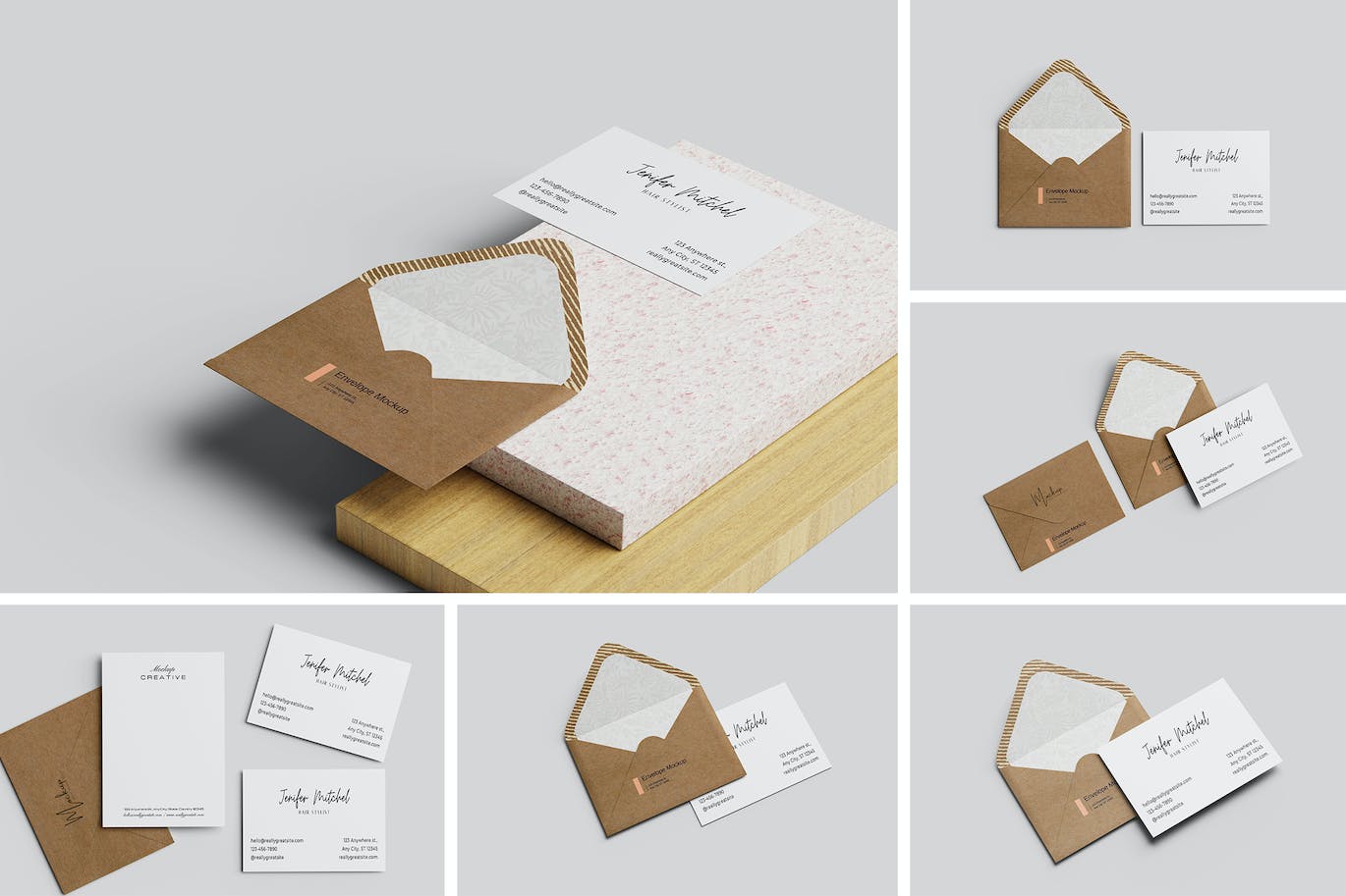 个性化C6信封样机模板 C6 Envelope Mockups 样机素材 sucaiwan.com