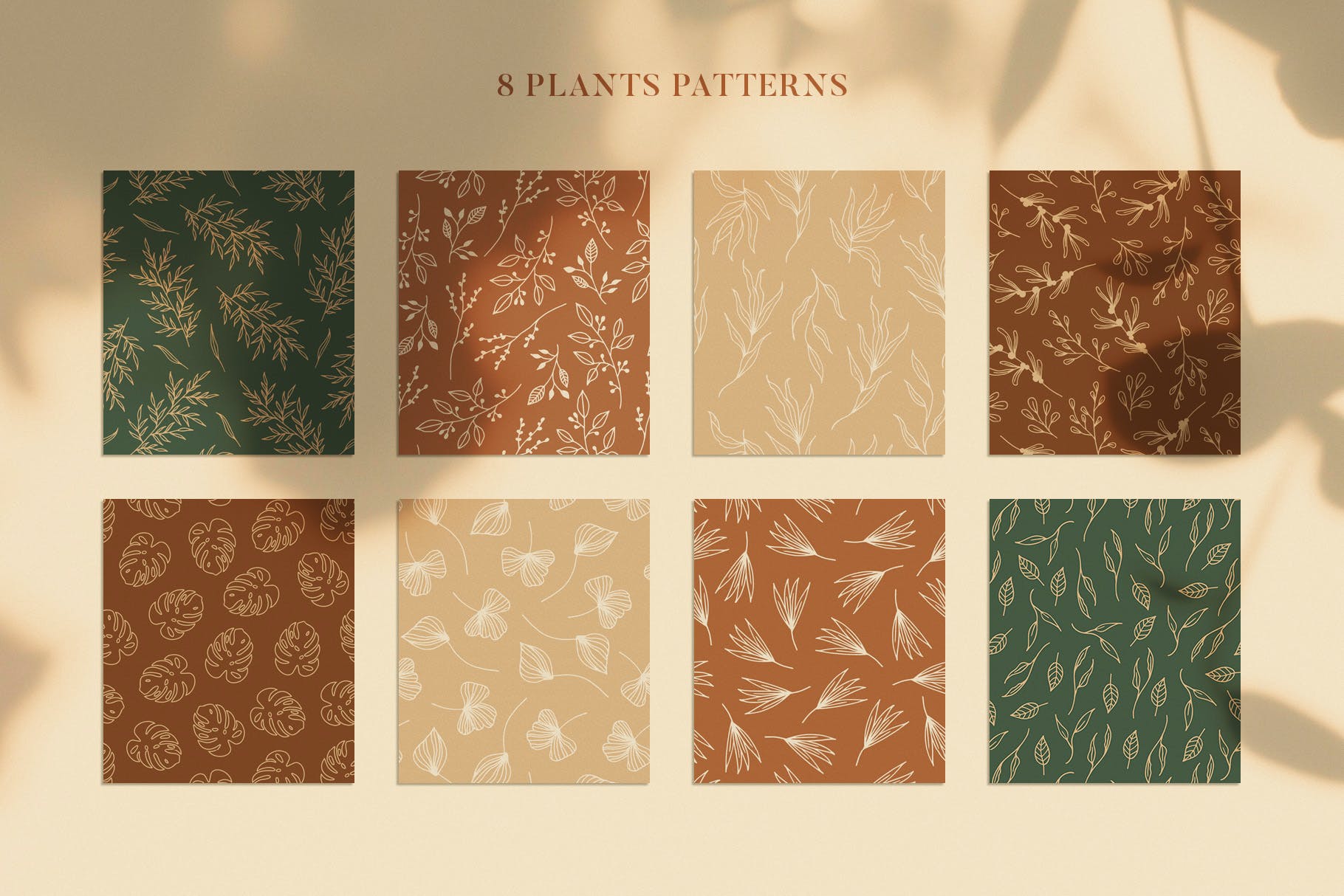 叶子花卉装饰图案系列 Land & Flower Patterns Collection 图片素材 sucaiwan.com