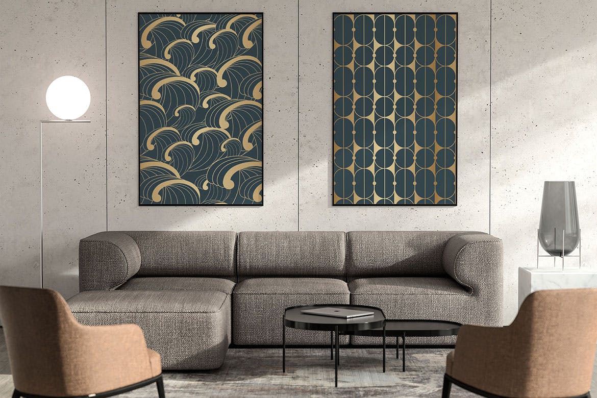 亚洲风格无缝装饰艺术图案v2 Asian Deco Vol.2 : Seamless Art Deco Pattern 图片素材 sucaiwan.com
