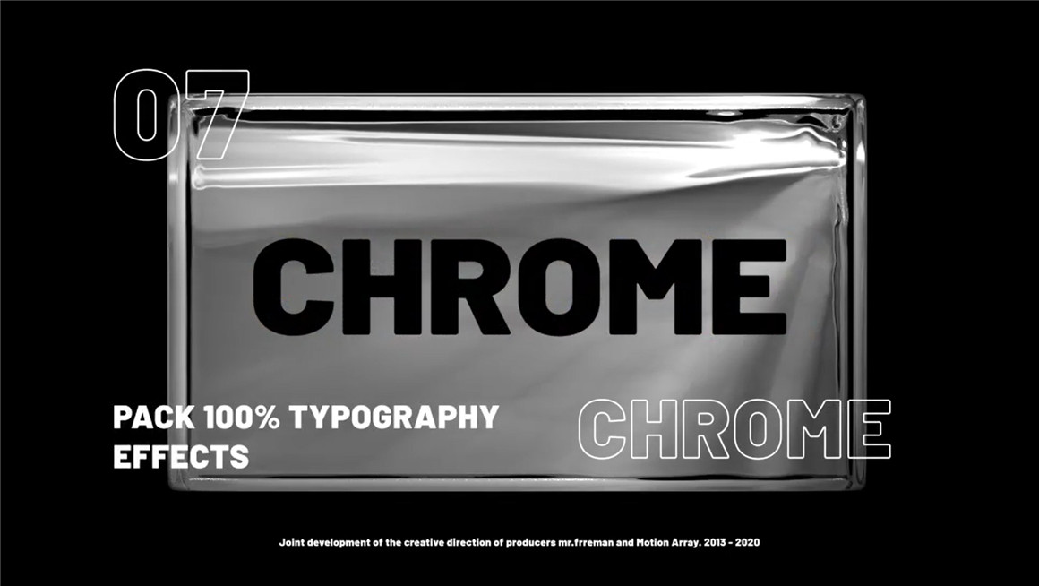 AE模板：潮流抽象镭射炫酷塑封大标题流体渐变动态海报 FX Typography Toolkit 设计素材 sucaiwan.com