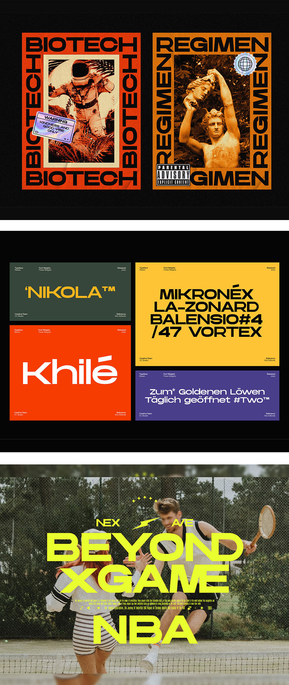 时尚用途广泛的无衬线显示字体 设计素材 sucaiwan.com