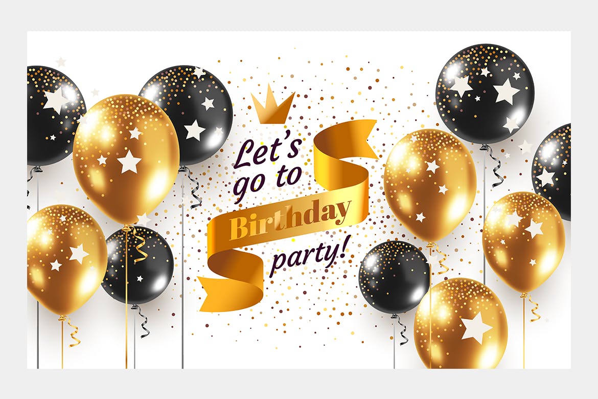 生日快乐派对气球背景 Happy birthday backgrounds 图片素材 sucaiwan.com