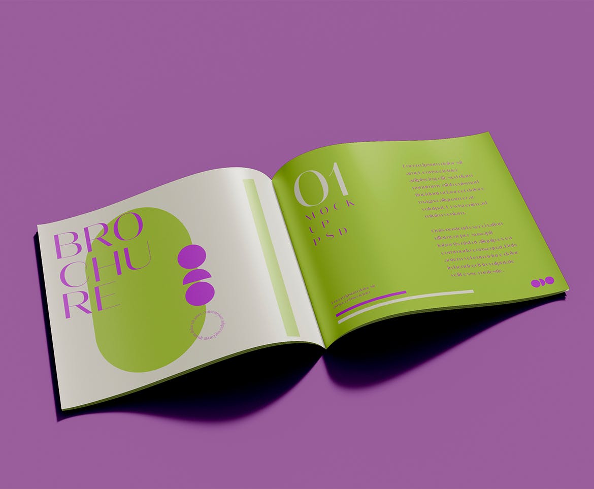 折页时尚杂志宣传册设计样机psd模板v2 Brochure Mockup 样机素材 sucaiwan.com