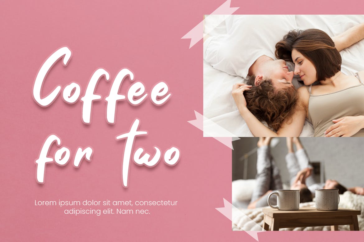 唯美清新贺卡邀请函手写字体素材 Cattyline 设计素材 sucaiwan.com