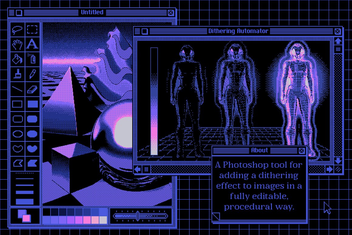 MIKSKS 复古低保真位图抖动半色调美学图案调色板+PSD模板 MIKSKS - Dithering Automator . 第2张-素材湾丨精选海外优质设计素材资源 MIKSKS 复古低保真位图抖动半色调美学图案调色板+PSD模板 MIKSKS - Dithering Automator . sucaiwan.com