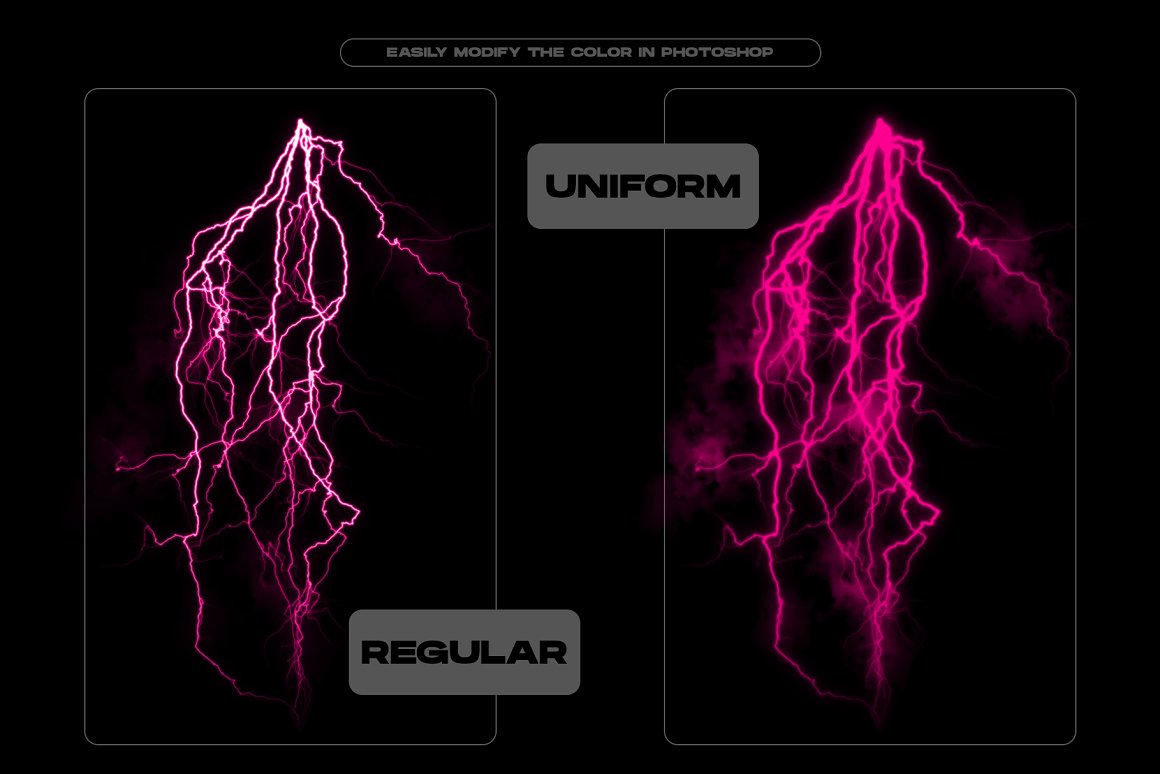 新潮酸性艺术雷电闪电光晕炫光抽象PNG设计素材合辑 MiksKS - Lightning Bolts 设计素材 sucaiwan.com