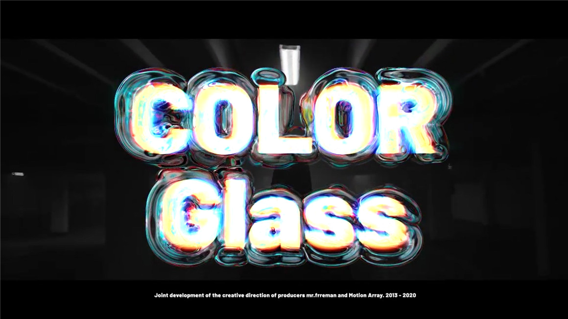 AE模板：潮流抽象镭射炫酷塑封大标题流体渐变动态海报 FX Typography Toolkit 设计素材 sucaiwan.com