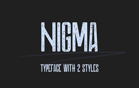 复古加粗无衬线字体素材 DTF Nigma