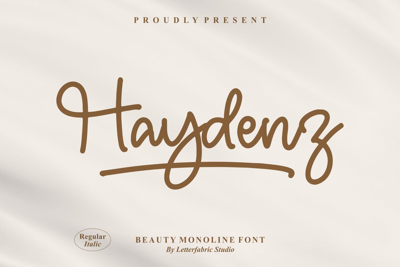艺术连字创意字体素材 Haydenz Monoline Font 设计素材 sucaiwan.com