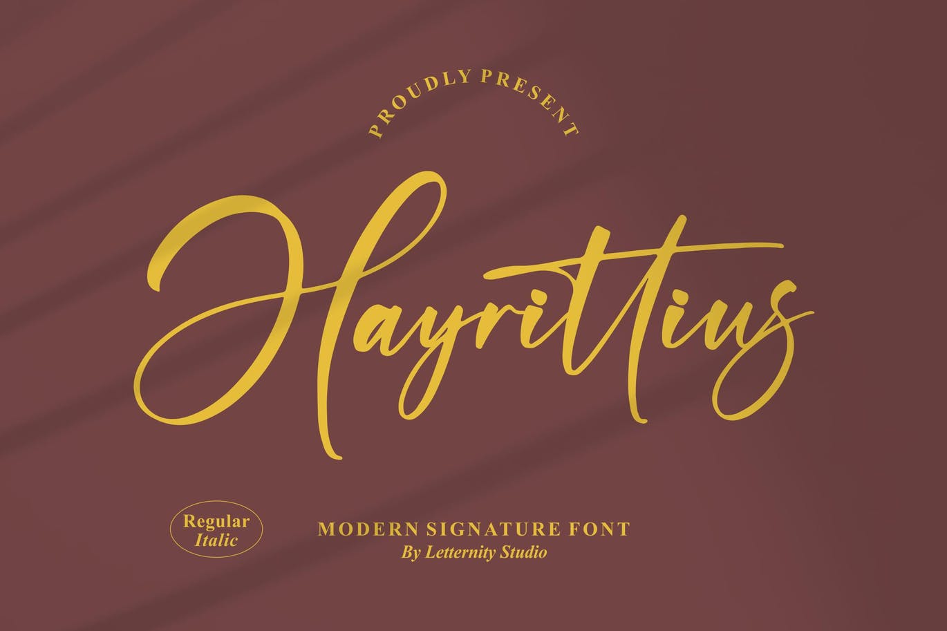 艺术个性签名字体素材 Hayrittius Signature Font 设计素材 sucaiwan.com