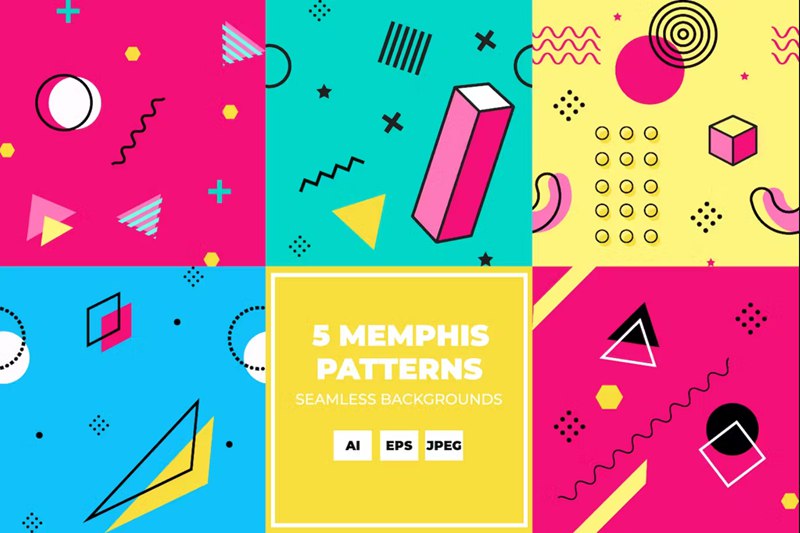 矢量几何图案背景 Vector Geometric Backgrounds 图片素材 sucaiwan.com