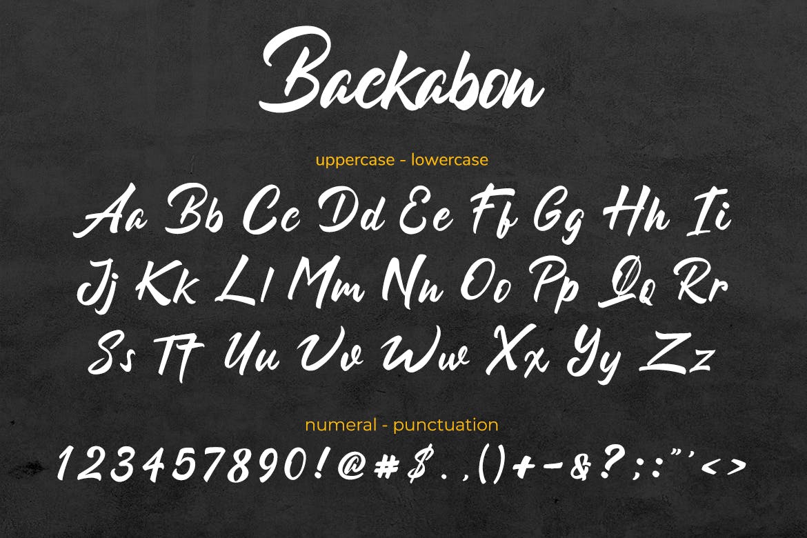 个性加粗连写设计书法手写字体 Backabon – Hand lettering Font 设计素材 sucaiwan.com