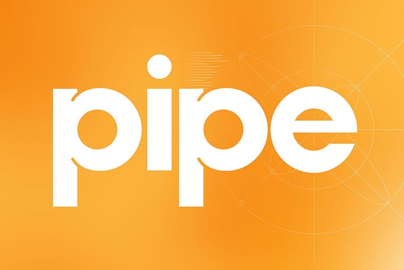 Pipe几何无衬线英文字体 设计素材 sucaiwan.com