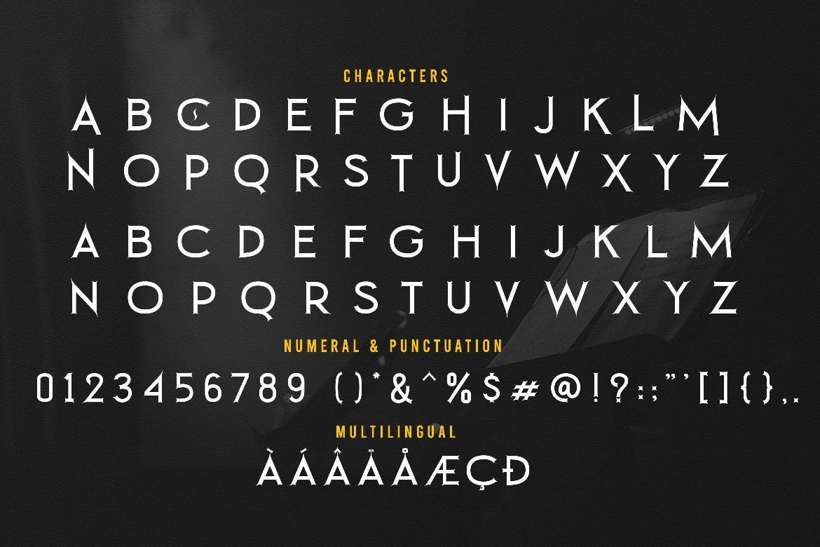 黑色标准无衬线英文字体 Black Notes 设计素材 sucaiwan.com