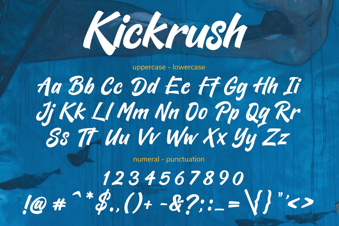 具有前卫字符的现代手写字体设计 Kickrush – Sport Handwritten Font 设计素材 sucaiwan.com