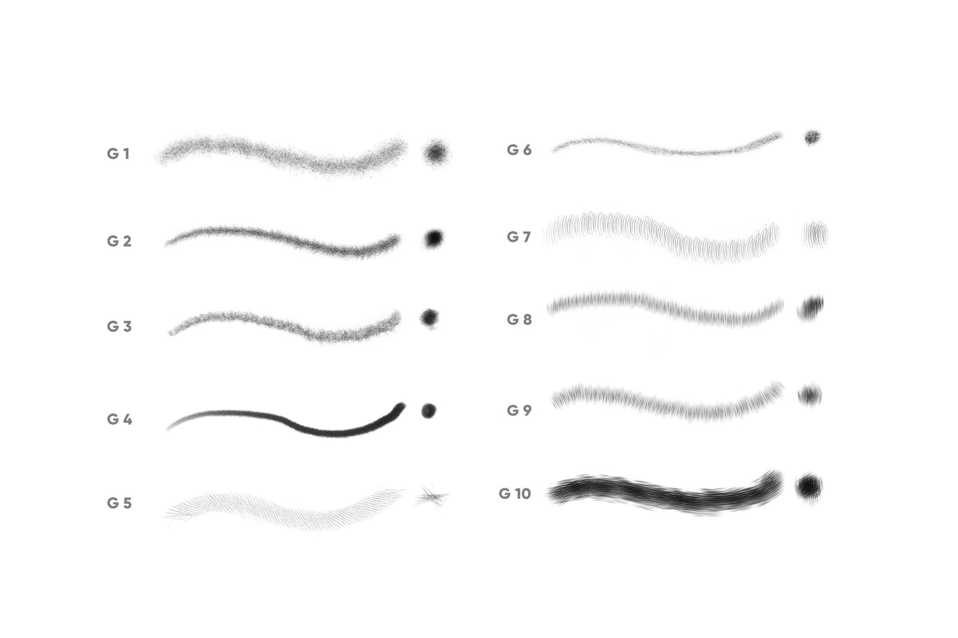 10个iPad专用石墨Procreate笔刷素材 10 Graphite Brushes Procreate 笔刷资源 sucaiwan.com