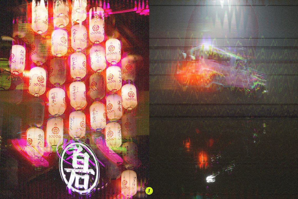 复古故障噪点颗粒旧电视信号失真显示效果照片处理特效PS样机模板 Bad Signal Photo Effect . sucaiwan.com