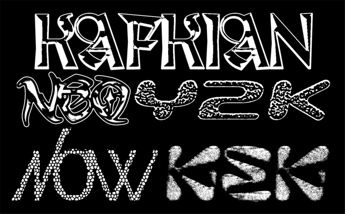 潮流复古酸性嘻哈半色调风格化文字图形印花特效PS动作素材 Playground ZERO™ . sucaiwan.com