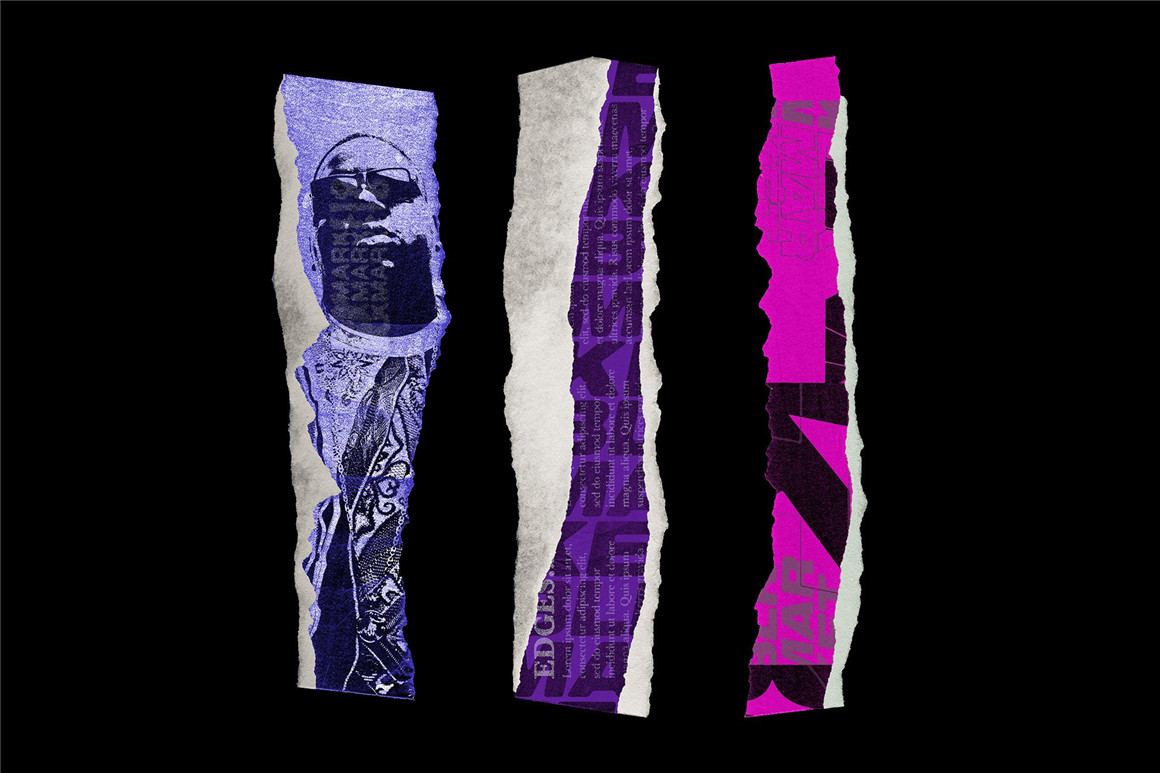 40款复古做旧纸张撕纸破损边缘样机纹理PNG设计素材套装 BLKMARKET Edges . sucaiwan.com