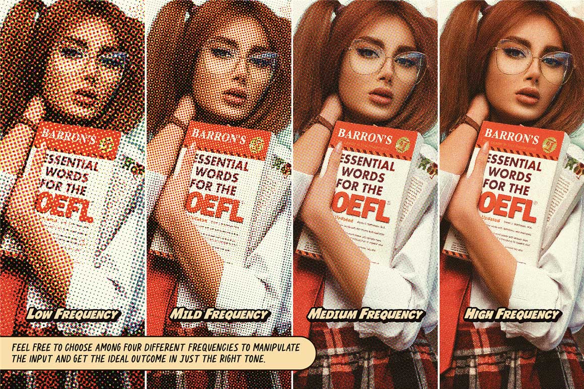 潮流复古半调颗粒印刷胶印着色效果PS动作 Offset Printing Simulator Photoshop Action . 第7张-素材湾丨精选海外优质设计素材资源 潮流复古半调颗粒印刷胶印着色效果PS动作 Offset Printing Simulator Photoshop Action . sucaiwan.com