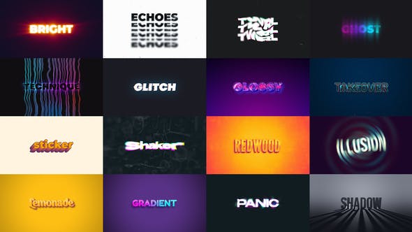 AE/PR模板：39款潮流液体融化流体扭曲音乐海报标题AE模板 Amazing Text Presets . sucaiwan.com