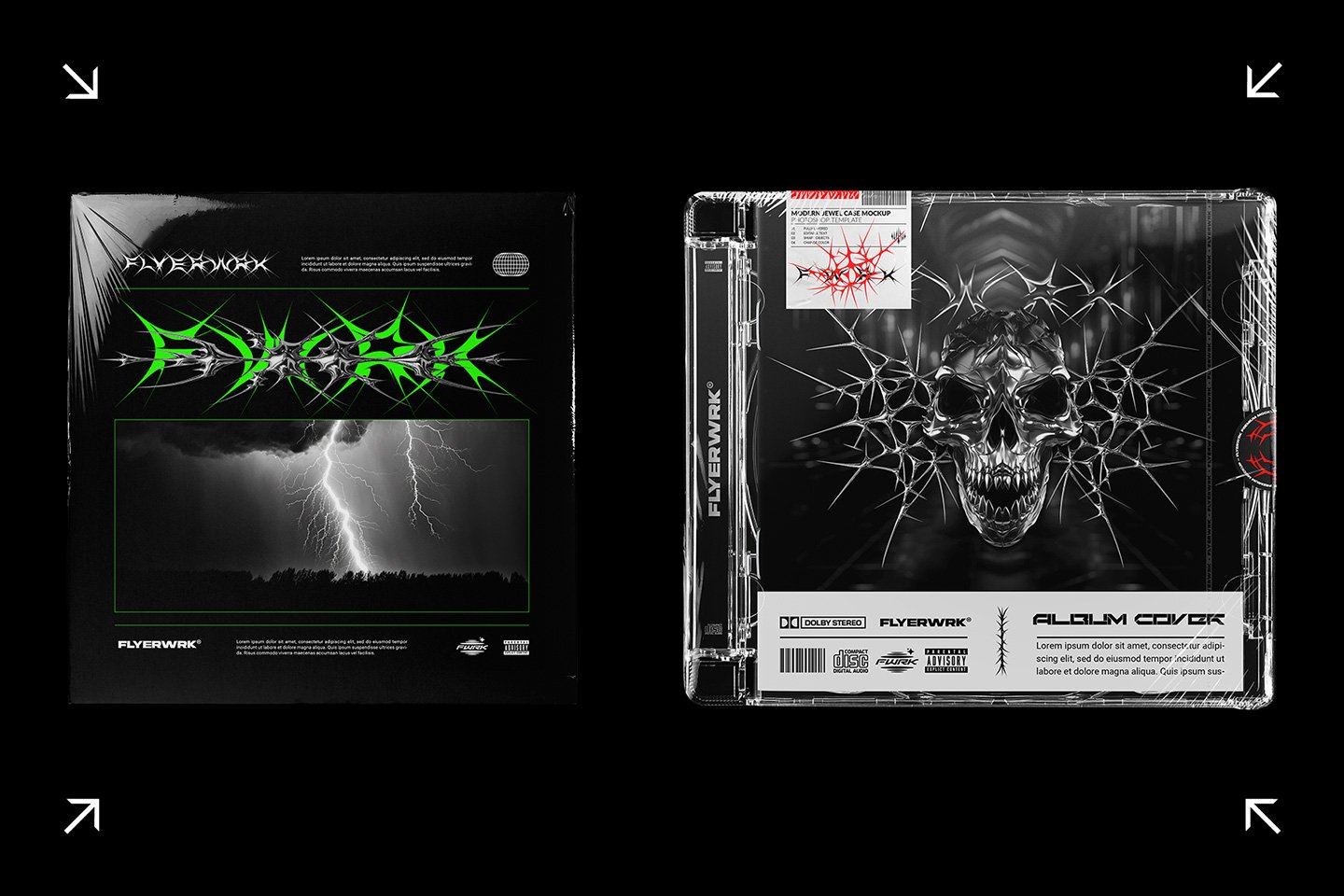 FLYERWRK 嘻哈潮流酸性小众镀铬镭射潮牌服饰图腾纹身艺术抽象图形素材合集 Tribalism Vector Shapes . 第3张-素材湾丨精选海外优质设计素材资源 FLYERWRK 嘻哈潮流酸性小众镀铬镭射潮牌服饰图腾纹身艺术抽象图形素材合集 Tribalism Vector Shapes . sucaiwan.com