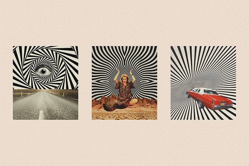 50个黑白复古波浪图案，AI PNG格式 图片素材 sucaiwan.com