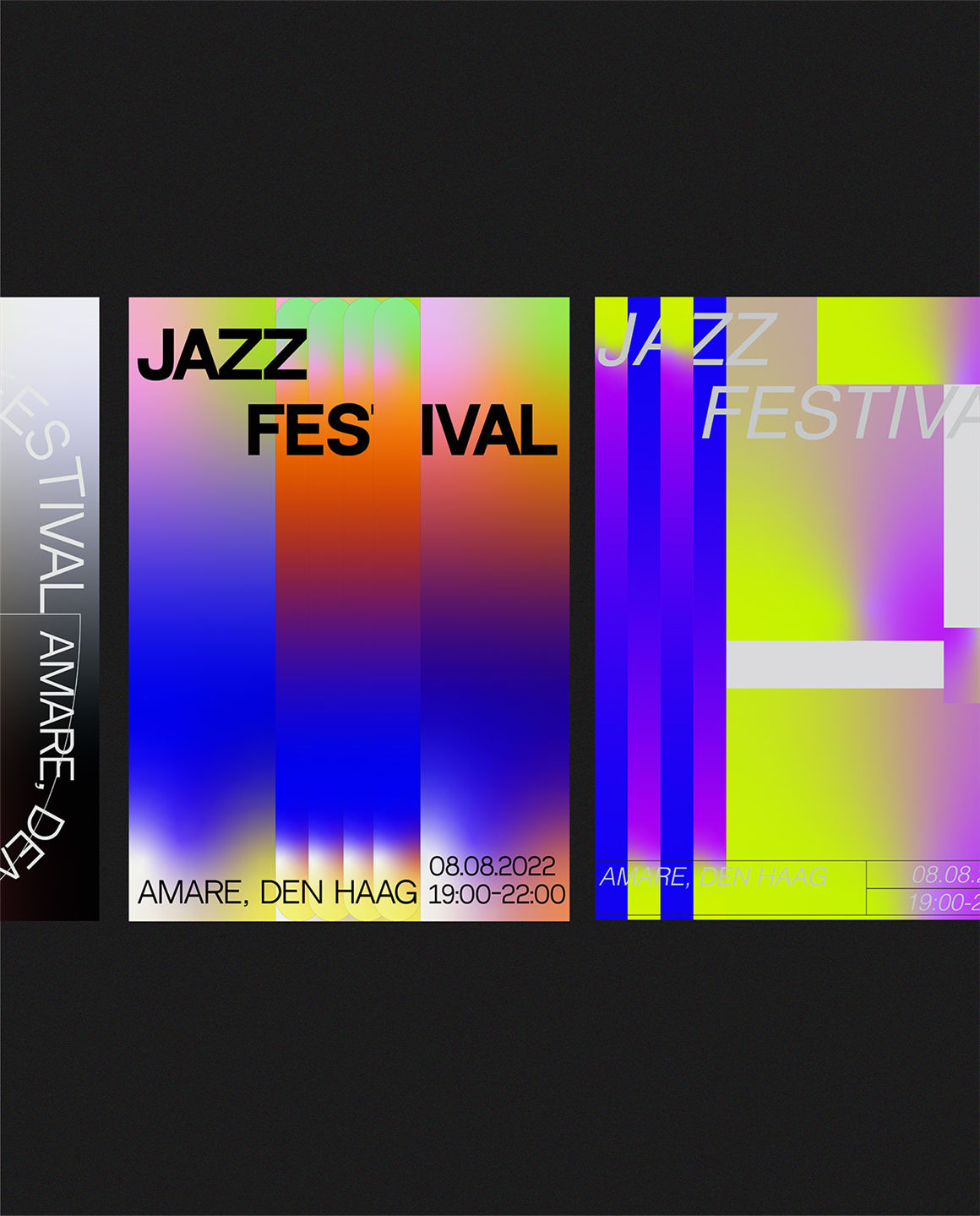 新潮酸性艺术全息渐变创意排版海报设计模板素材 Brutal Gradient Poster Templates . sucaiwan.com