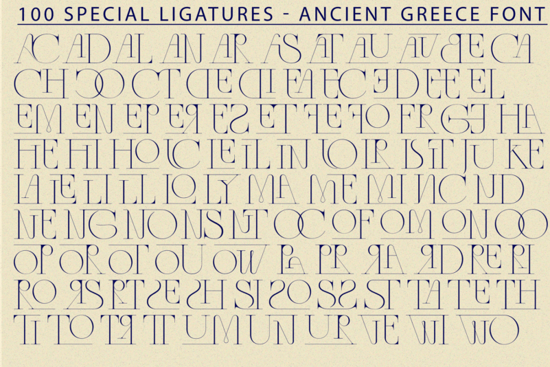 Ancient Greece优雅衬线英文字体 设计素材 sucaiwan.com