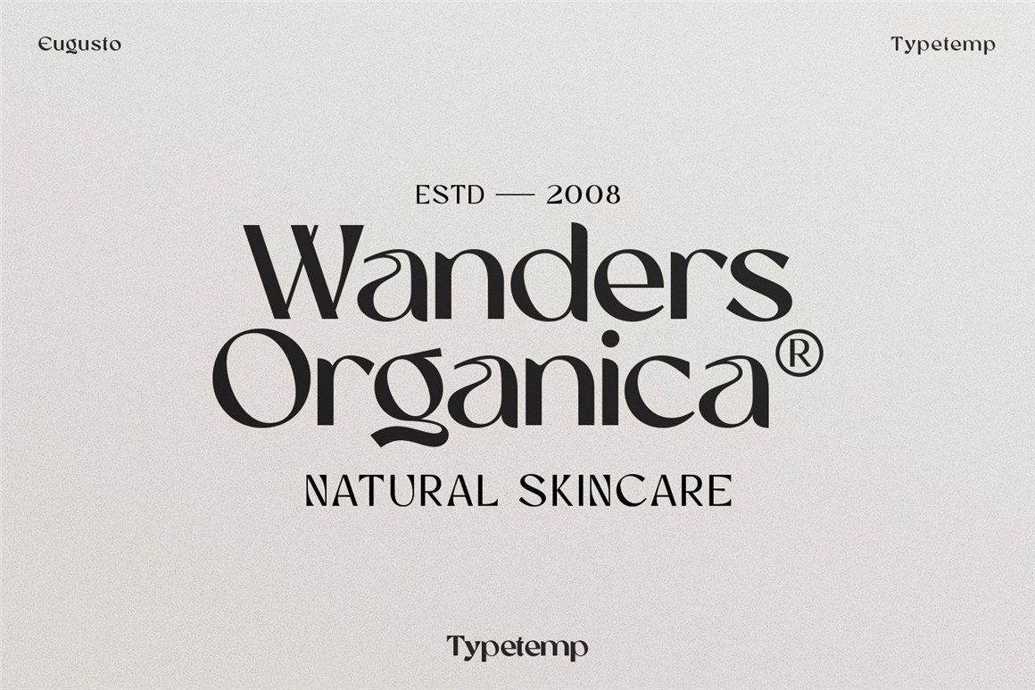 英文字体:现代时尚优雅女性化品牌推广海报标题设计Logo英文字体素材包 Eugusto Display Typeface 设计素材 第8张-素材湾丨精选海外优质设计素材资源 英文字体:现代时尚优雅女性化品牌推广海报标题设计Logo英文字体素材包 Eugusto Display Typeface 设计素材 sucaiwan.com