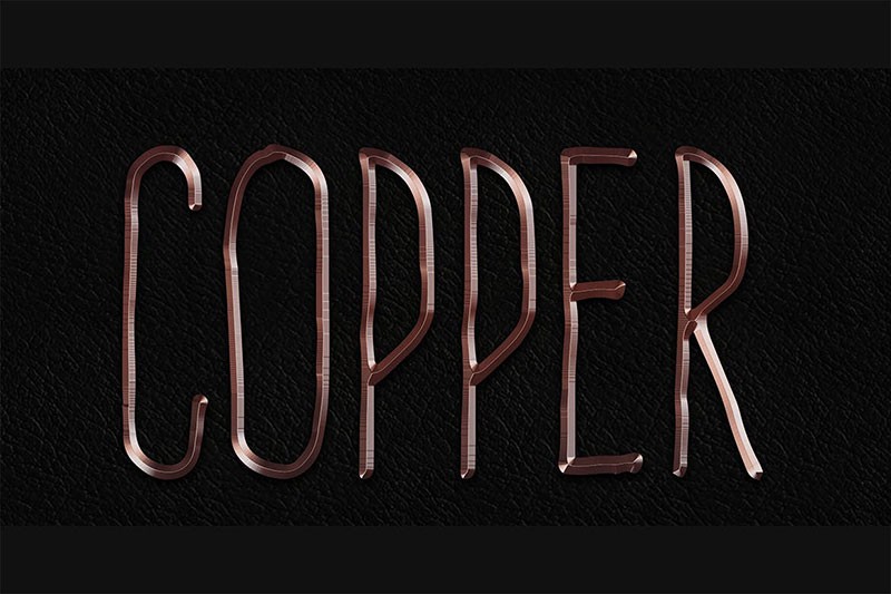 8个逼真金属质感PS样式，PSD ASL格式 图片素材 sucaiwan.com